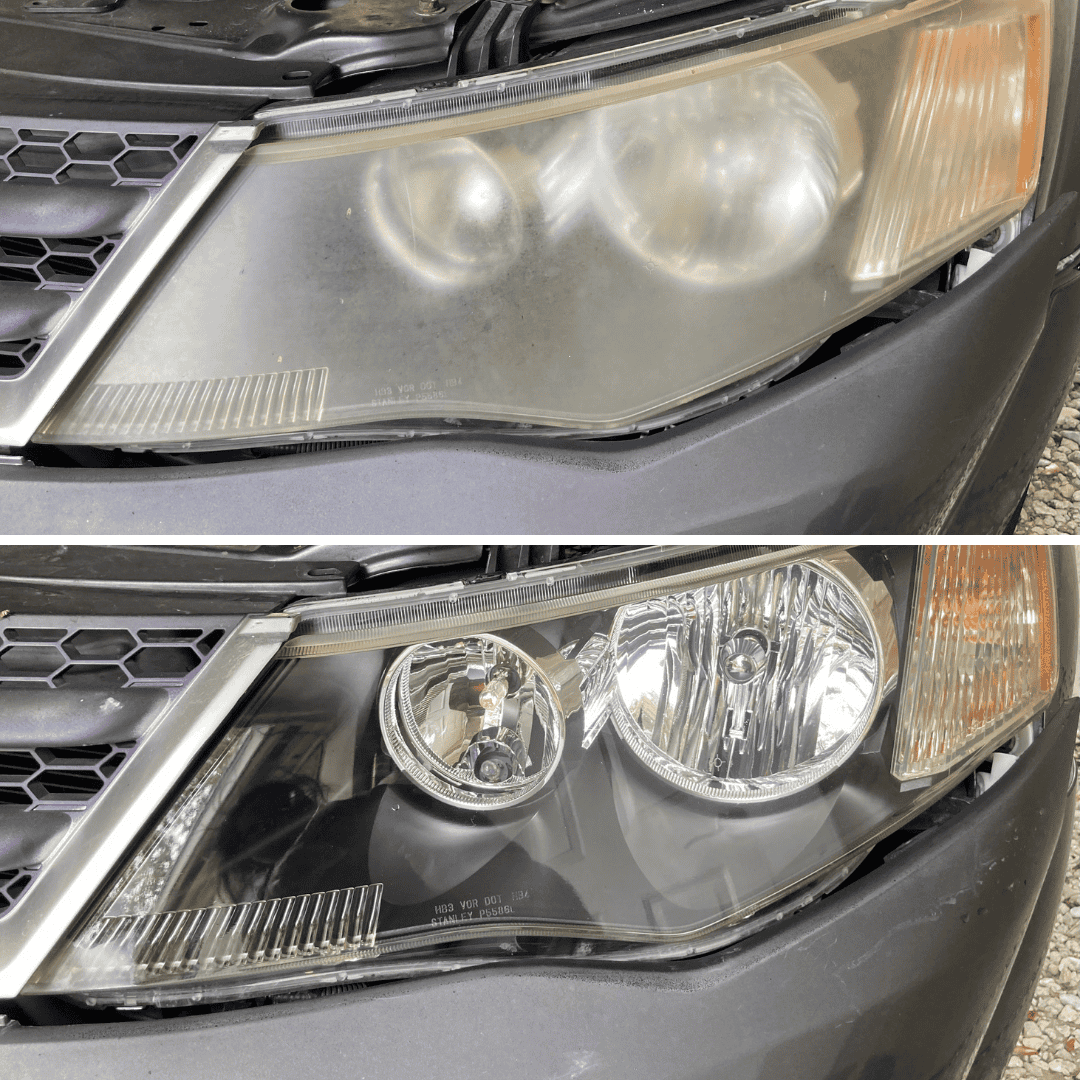 restored headlights mitsubishi